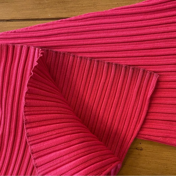 Adam lippes womens pink knit flare stretchy comfortable pants size small - Picture 11 of 15